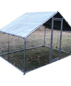 GALVANIZED WALK IN CHICKEN RUN WITH ROOF